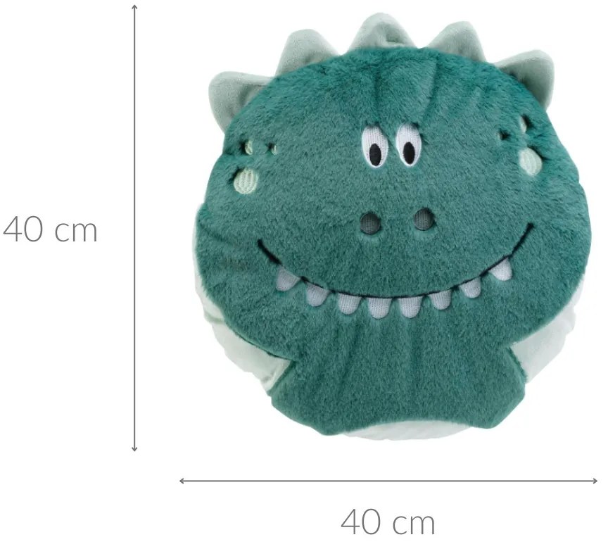 Poduszka do pokoju dziecięcego, pluszowy dinozaur, Ø 40 cm
