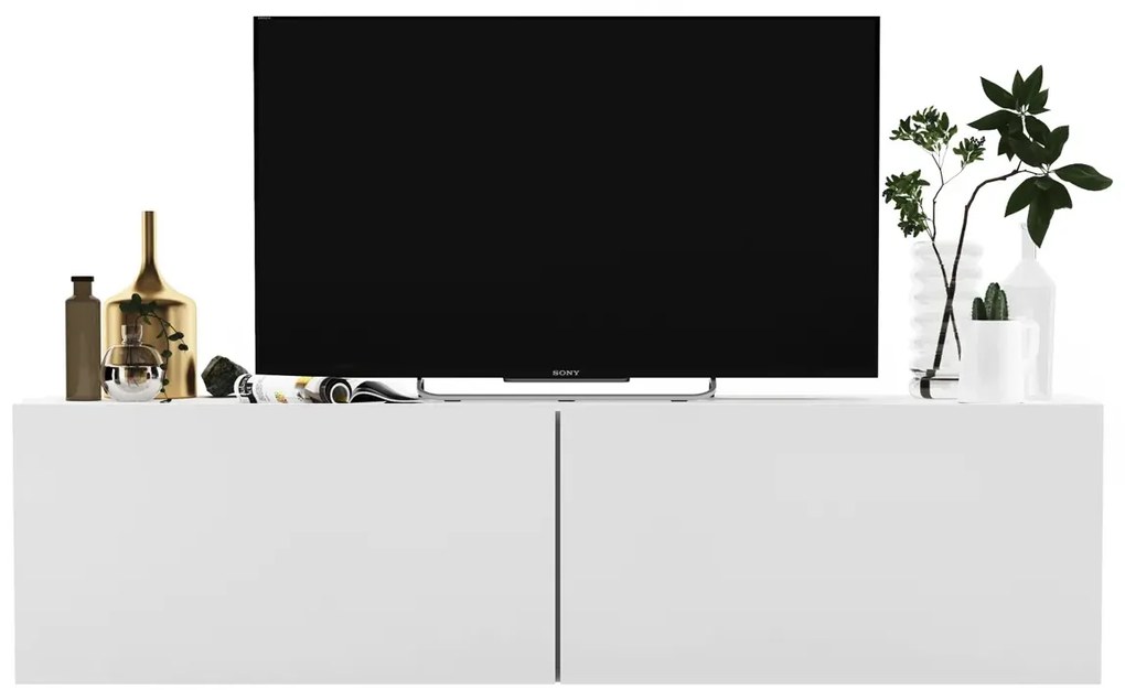 Ścienna szafka rtv biała - Merol 6X