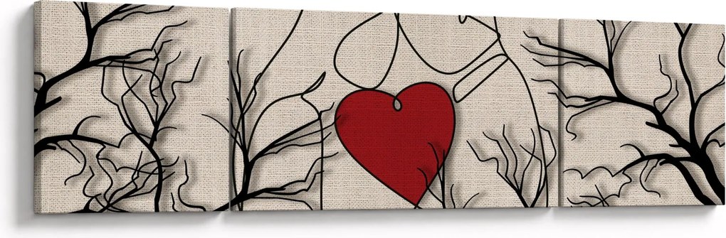 Obraz - Zakochana para (170x50 cm)