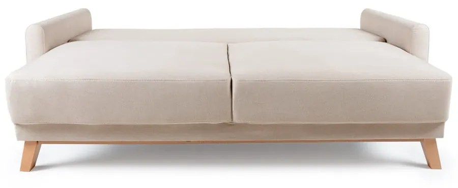 Beżowa sofa rozkładana Bonami Selection Pop