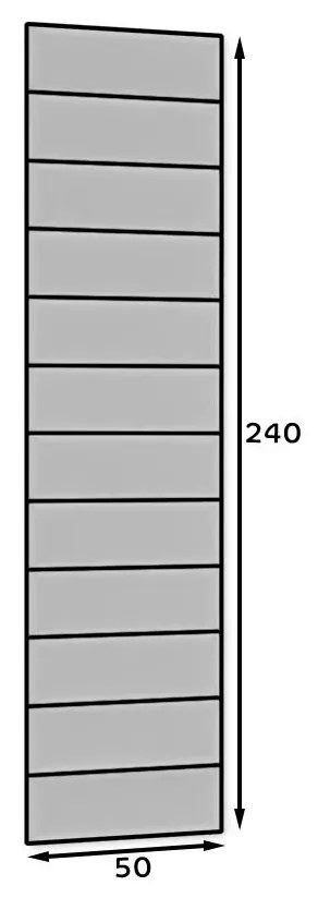 Zestaw 12 paneli tapicerowanych QUADRATTA 50x240 żółty ELTAP