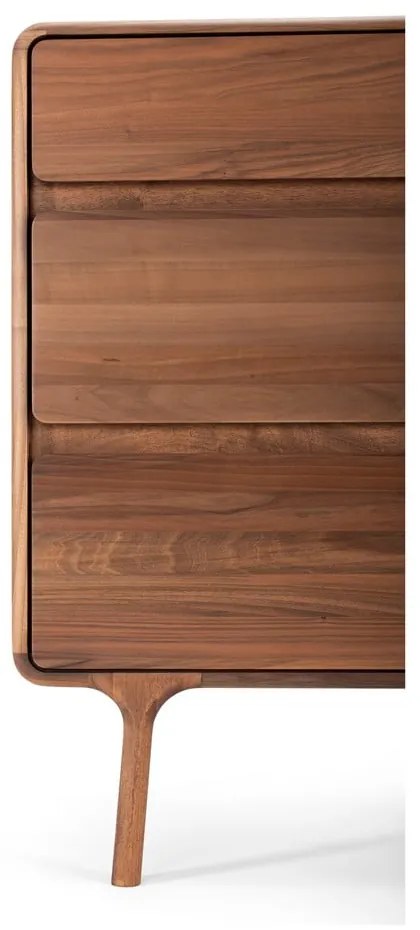 Brązowa komoda z litego drewna orzechowego 90x90x45 cm Fawn – Gazzda