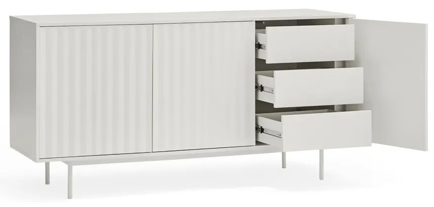 Biała niska komoda 159x80 cm Sierra – Teulat