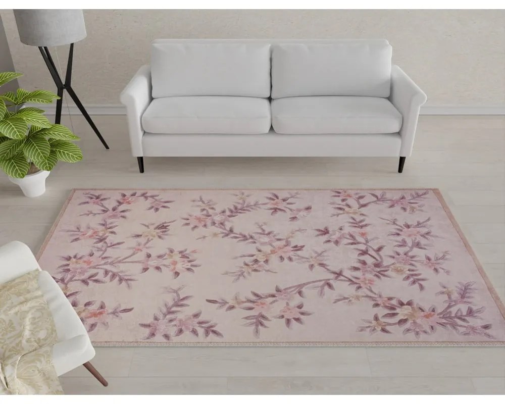 Jasnoróżowy dywan odpowiedni do prania 230x160 cm – Vitaus