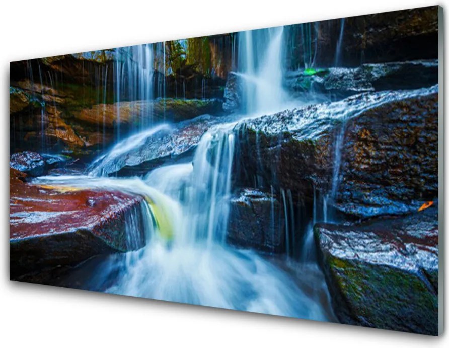 Panel Szklany Kaskada nad Górskim Potokiem