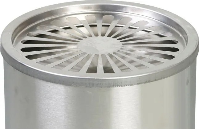 Zewnętrzny kosz na śmieci z popielniczką "flower", 600 x 250 x 250 mm, nierdzewny matowy