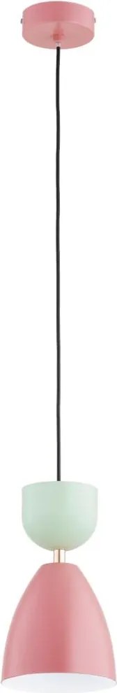 Lampa wisząca na przewodzie ENTORI 1xE27/15W/230V różowa/miętowa
