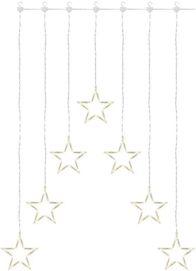 Świąteczna kurtyna LED, 70 diod LED/3,6 W, 567 x 125 cm, ciepła biała