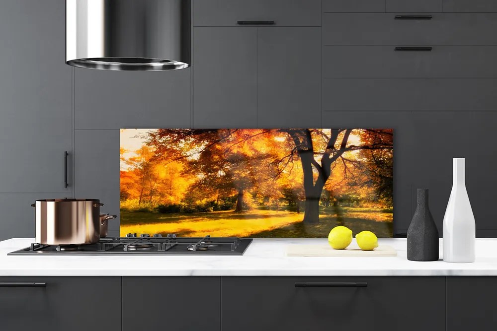Panel Szklany Złota Jesień w Lesie