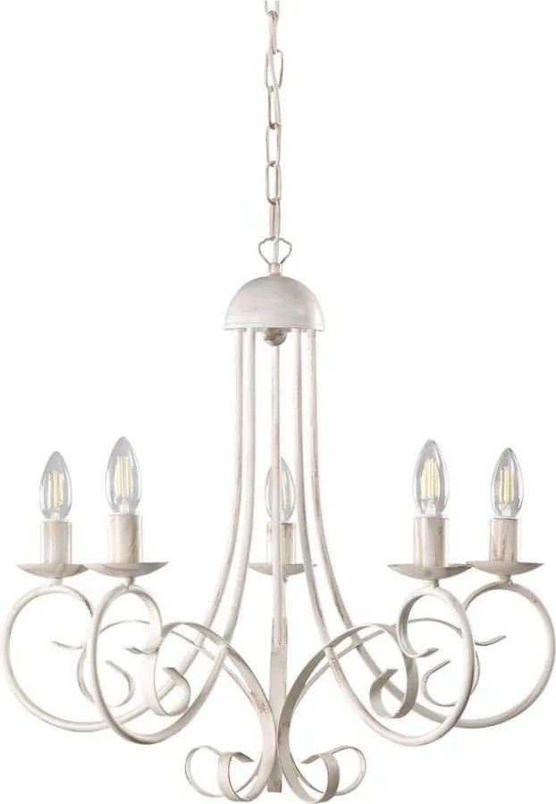 ONLI - Żyrandol na łańcuchu POMPEI 5xE14/6W/230V kremowy