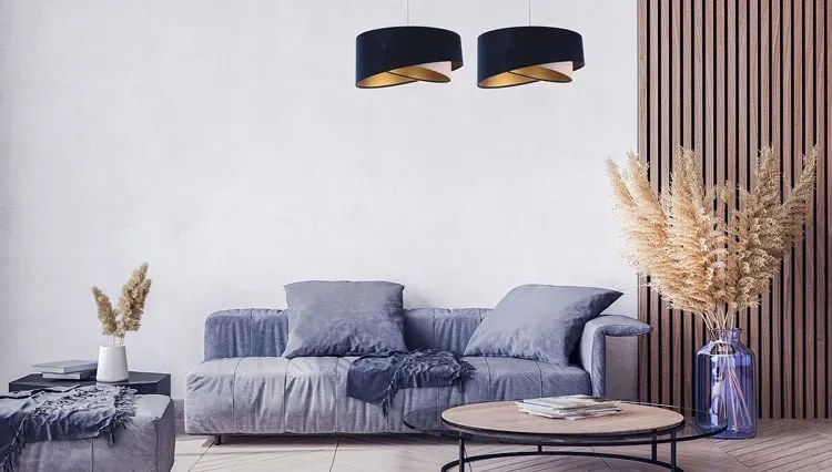 Granatowo różowa lampa wisząca glamour F2-B62