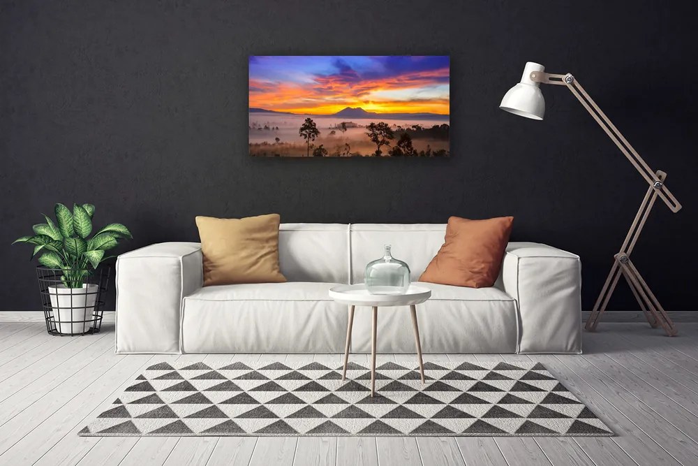 Fotoobraz na płótnie Tajemniczy Bór we Mgle