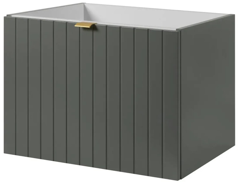 Szafka pod umywalkę HARMO 60 cm szaro-zielony półmat KROFAM