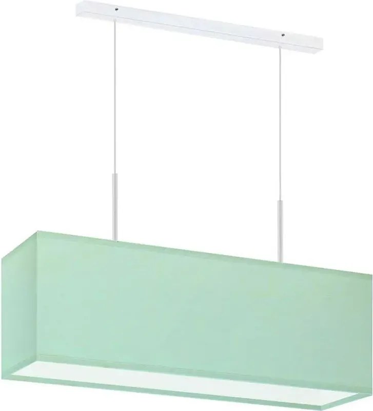 Lampa wisząca prostokątna na białym stelażu - L7-G68