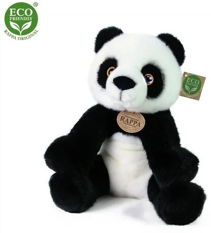 Rappa Pluszowa panda siedząca, czarno-biały, 27 cm