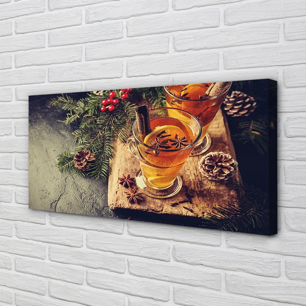 Obraz na płótnie Herbata z Goździkami i Pomarańczą