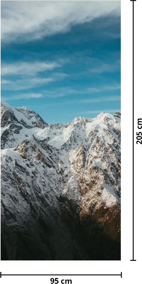 Fototapeta na drzwi - Śnieżne szczyty (95x205cm)