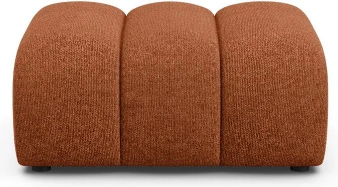 Ceglasty podnóżek z tkaniny szenilowej Lupine – Micadoni