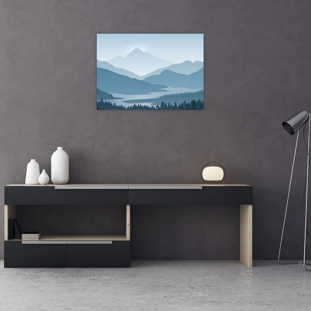 Obraz - Góry oczami grafika (70x50 cm)