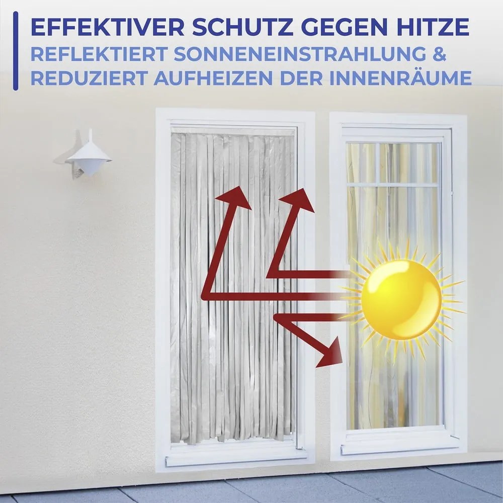 Zasłona termiczna na drzwi w czarno-srebrnym kolorze 90x200 cm – Maximex