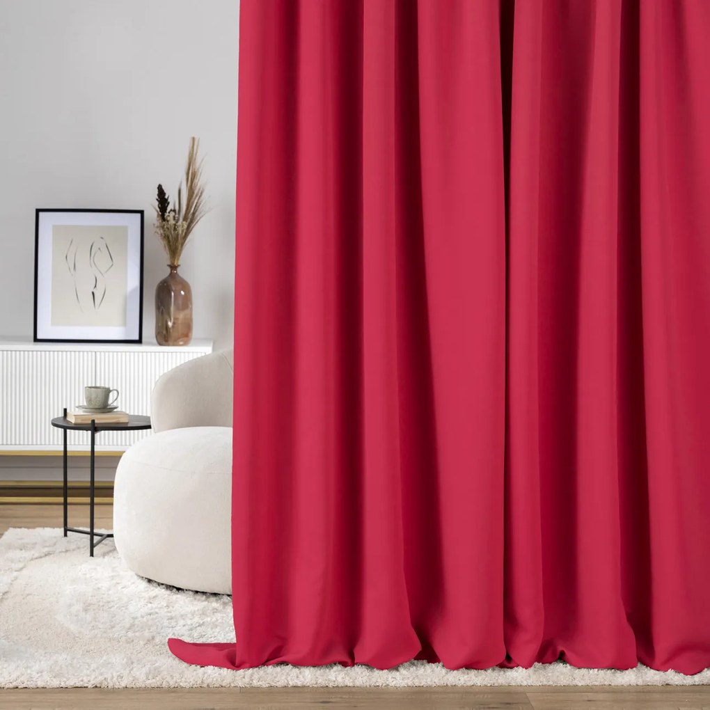 Zasłona zaciemniająca na taśmie marszczącej różowy 140x280 cm 1szt.