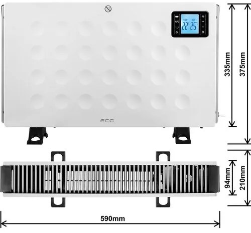 ECG TK 2080 DR White konwektor gorącego powietrza