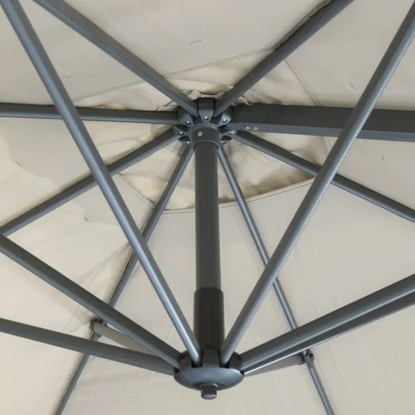 Derby RAVENNA 330 cm – duży ogrodowy parasol huśtawkowy z bocznym wysięgnikiem - 2. gatunek (S300)