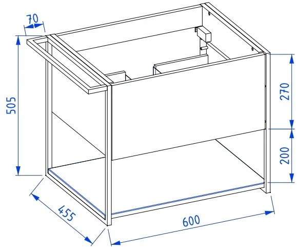 Szafka pod umywalkę LOV 60 cm biały połysk KROFAM
