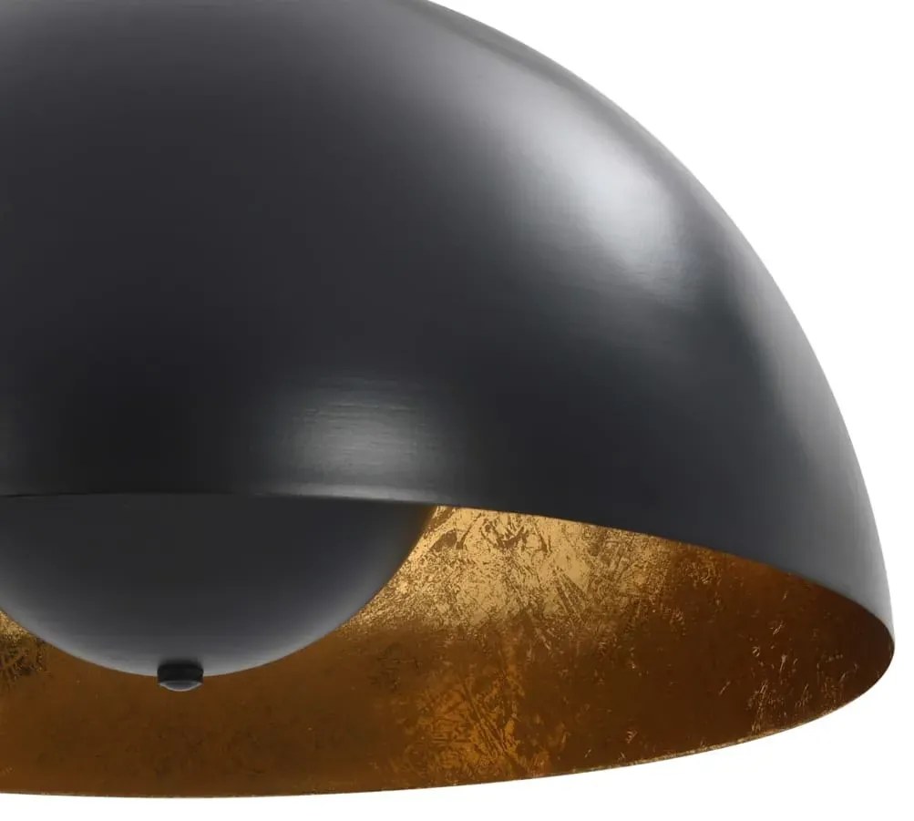 Czarno-złote półokrągłe lampy wiszące 2 sztuki - EX104 E5-P38