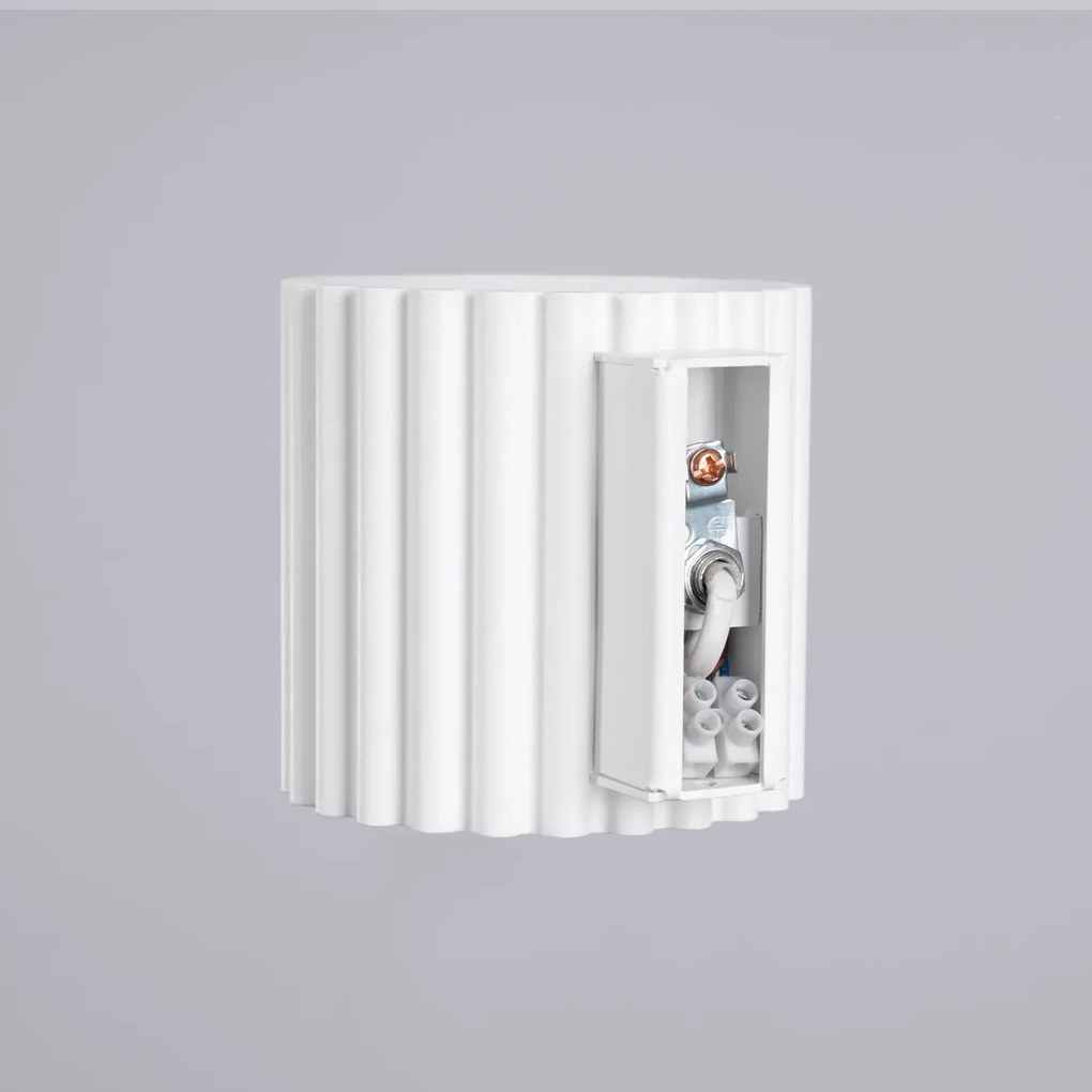 Kinkiet AURA biały G9 ryflowany SOLLUX  LIGHTING