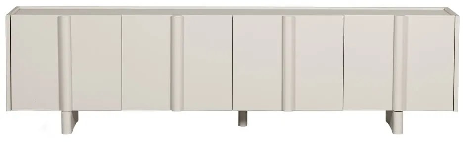 Kremowa modułowa szafka pod TV z litego drewna sosnowego 200x53 cm Basu – WOOOD