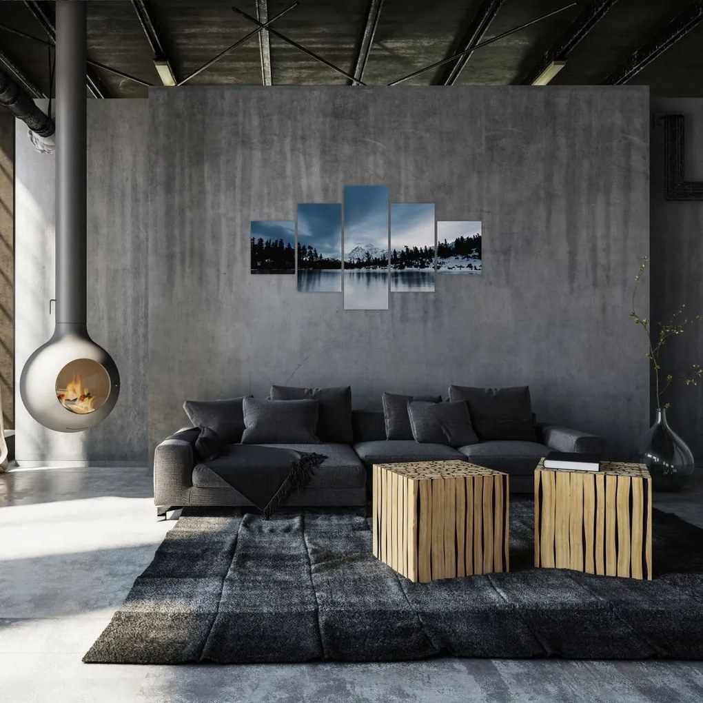 Obraz - Na zamarzniętym jeziorze (125x70 cm)