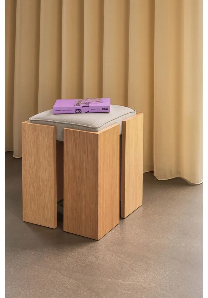 Naturalny stołek Forma – Hübsch