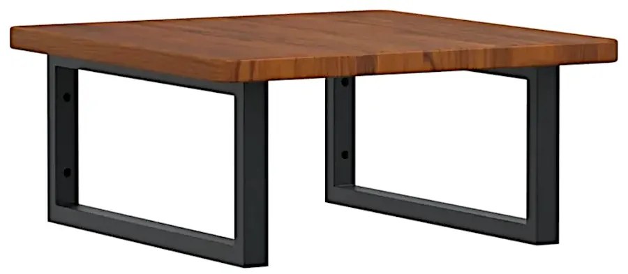 Półka ciemnobrązowa czarne uchwyty 50x50 W4-S91