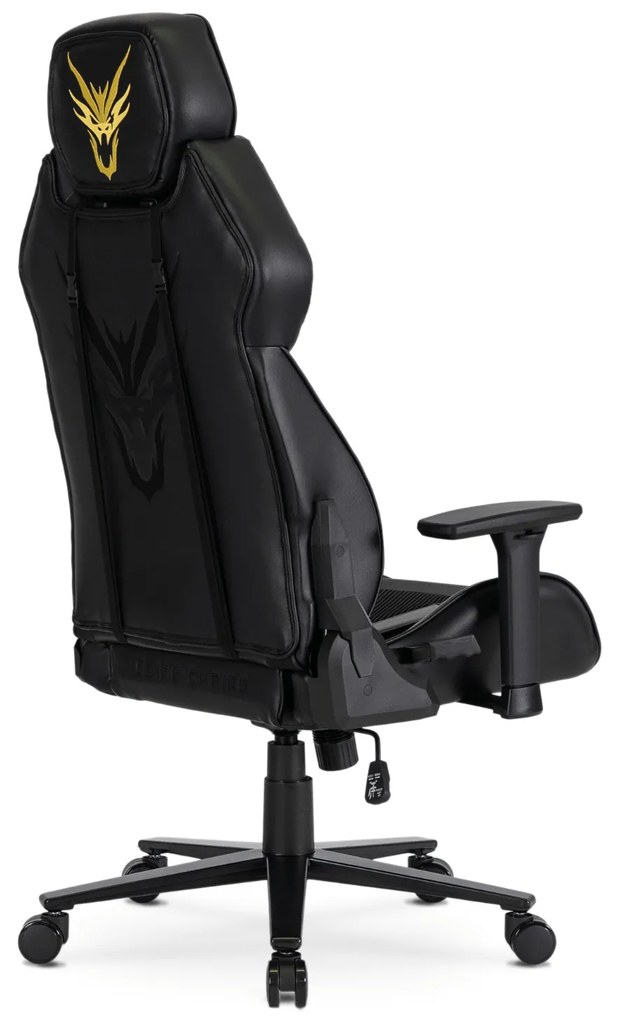 Fotel Gamingowy Obrotowy NEXON Czarny/Żółty Nowoczesny