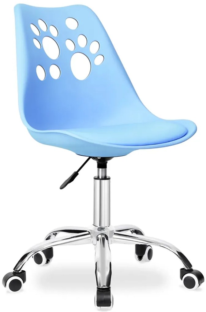 Niebieski dziecięcy fotel obrotowy A2-Z05