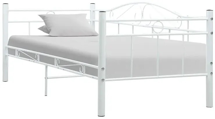 Białe metalowe łóżko pojedyncze 90x200 cm - Korello
