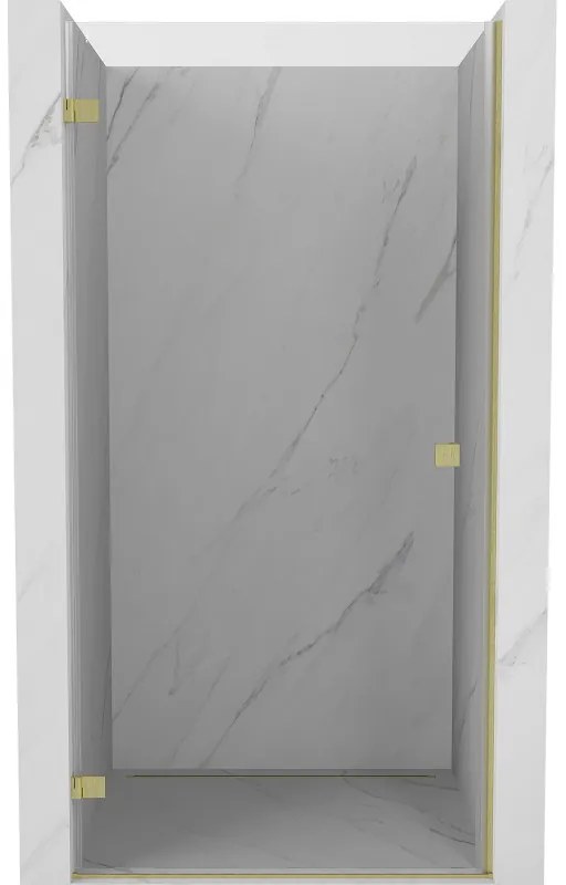Mexen Lunar-B drzwi prysznicowe uchylne lewe 100 cm, transparent, złote szczotkowane - 832-100-000-55-00-L