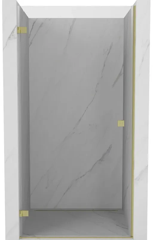 Mexen Lunar-B drzwi prysznicowe uchylne lewe 100 cm, transparent, złote szczotkowane - 832-100-000-55-00-L
