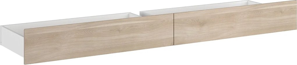 Zestaw 2 szuflad do łóżka 140, 160 i 180 cm - Kolor: Naturalny - TENALIA