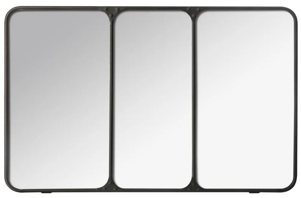 Lustro trójdzielne w metalowej ramie, dekoracyjne zwierciadło w stylu nowoczesnym - 45 x 70,5 cm, Atmosphera Créateur d'intérieur