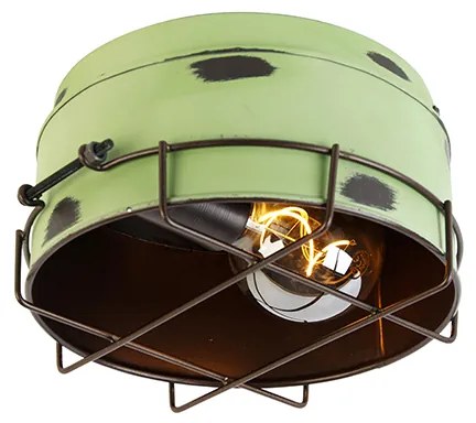 Kinkiet / Lampa scienna Industralny Zielony 25 cm - BarrilPrzemysłowy Oswietlenie wewnetrzne