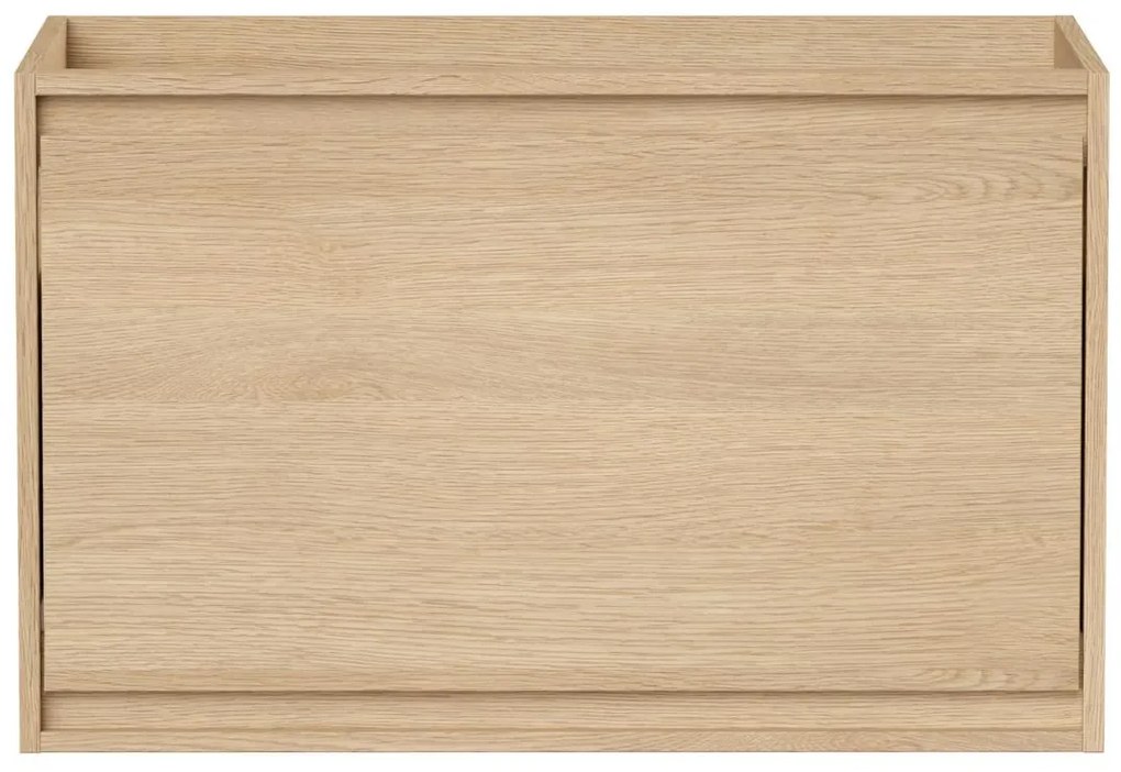 Szafka pod umywalkę z szufladą wewnętrzną - Okleina dębowa - 80 cm - MESLIVA