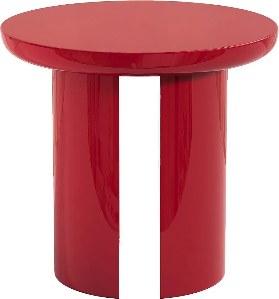 Stolik pomocniczy z MDF - Czerwony lakierowany - DERLALI