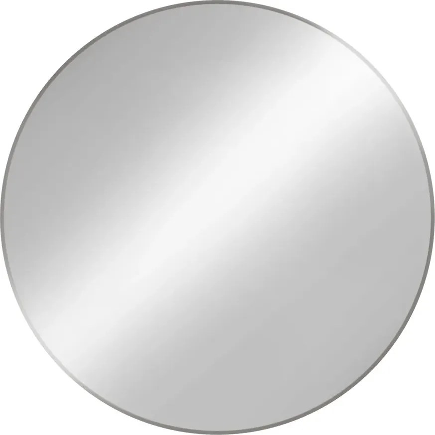 Srebrne okrągłe lustro ścienne E8-K26
