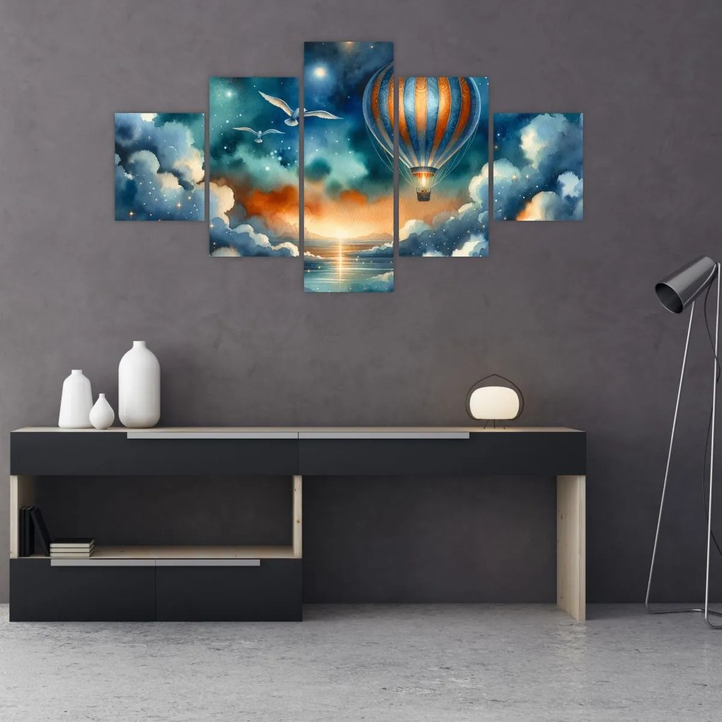 Obraz - Lot pod nocnym niebem (125x70 cm)
