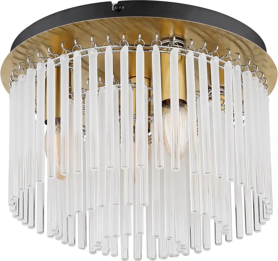 Globo 15698DM - Lampa sufitowa GORLEY 5xE14/40W/230V śr. 32 cm złota