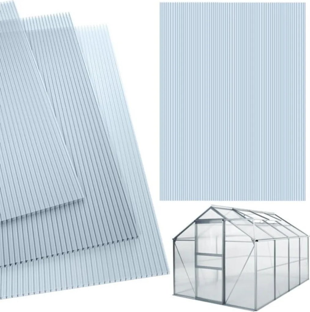 Poliwęglan komorowy MARK 4mm, 60,5x121x0,4cm, 14 szt., przezroczysta Jurhan