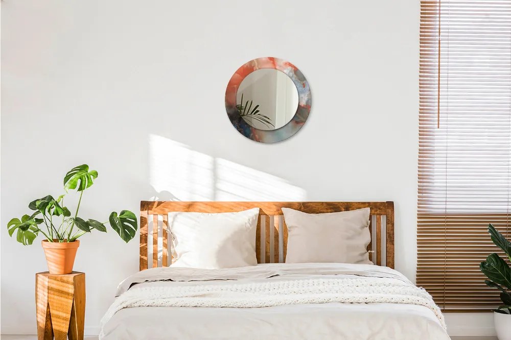 Lustro dekoracyjne okrągłe Onyksowe marmury