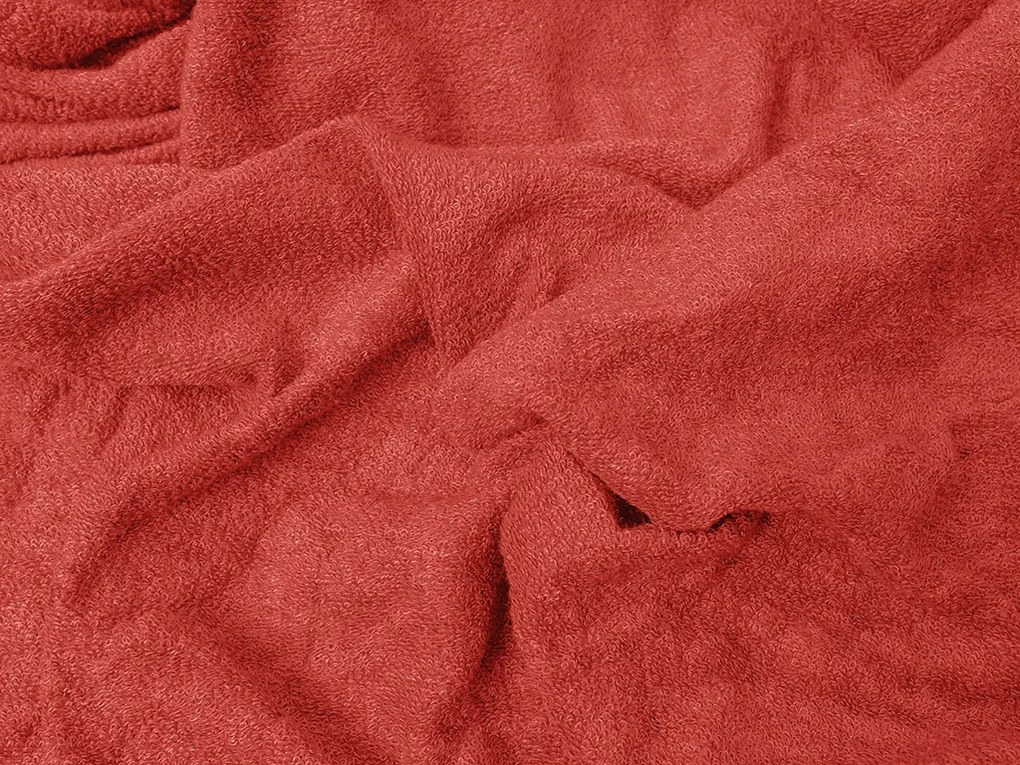 PrzytulneMieszkanie.pl Prześcieradło frotte EXCLUSIVE czerwone 200x220 cm